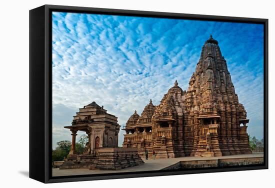 Kandariya Mahadeva Temple, Khajuraho, India, Unesco Heritage Site.-Rudra Narayan Mitra-Framed Stretched Canvas
