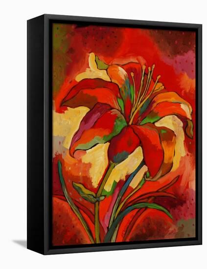Kandinsky's Day Lily-John Newcomb-Framed Stretched Canvas