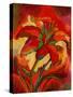 Kandinsky's Day Lily-John Newcomb-Stretched Canvas