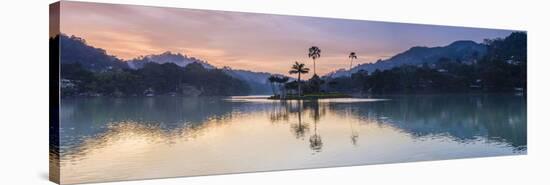 Kandy Lake and the Island at Sunrise, Kandy, Central Province, Sri Lanka, Asia-Matthew Williams-Ellis-Stretched Canvas