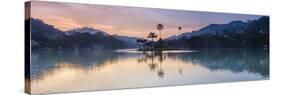 Kandy Lake and the Island at Sunrise, Kandy, Central Province, Sri Lanka, Asia-Matthew Williams-Ellis-Stretched Canvas