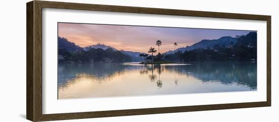 Kandy Lake and the Island at Sunrise, Kandy, Central Province, Sri Lanka, Asia-Matthew Williams-Ellis-Framed Photographic Print