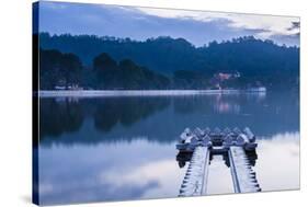 Kandy Lake and the Temple of the Sacred Tooth Relic (Sri Dalada Maligawa) at Night-Matthew Williams-Ellis-Stretched Canvas