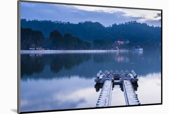 Kandy Lake and the Temple of the Sacred Tooth Relic (Sri Dalada Maligawa) at Night-Matthew Williams-Ellis-Mounted Photographic Print