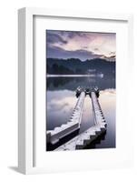 Kandy Lake and the Temple of the Sacred Tooth Relic (Sri Dalada Maligawa) at Night-Matthew Williams-Ellis-Framed Photographic Print