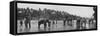 'Kandy. Sacred Elephants of the Temple Bathing', c1890, (1910)-Alfred William Amandus Plate-Framed Stretched Canvas