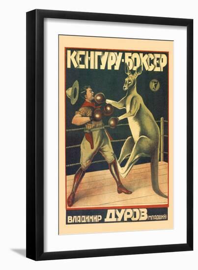 Kangaroo Boxer-null-Framed Art Print