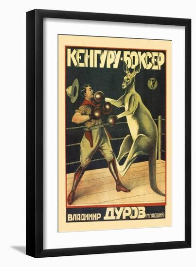 Kangaroo Boxer-null-Framed Art Print