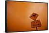 Kangaroo Crossing Sign in Dust Storm-Paul Souders-Framed Stretched Canvas