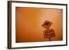 Kangaroo Crossing Sign in Dust Storm-Paul Souders-Framed Photographic Print