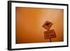 Kangaroo Crossing Sign in Dust Storm-Paul Souders-Framed Photographic Print