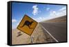 Kangaroo Crossing Sign in the Australian Outback-Paul Souders-Framed Stretched Canvas