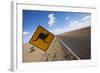 Kangaroo Crossing Sign in the Australian Outback-Paul Souders-Framed Photographic Print