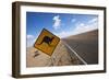 Kangaroo Crossing Sign in the Australian Outback-Paul Souders-Framed Photographic Print