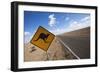 Kangaroo Crossing Sign in the Australian Outback-Paul Souders-Framed Photographic Print