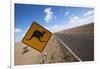 Kangaroo Crossing Sign in the Australian Outback-Paul Souders-Framed Photographic Print