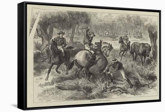 Kangaroo-Hunting in Australia-null-Framed Stretched Canvas