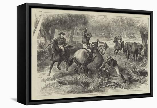 Kangaroo-Hunting in Australia-null-Framed Stretched Canvas