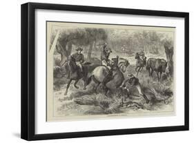 Kangaroo-Hunting in Australia-null-Framed Giclee Print