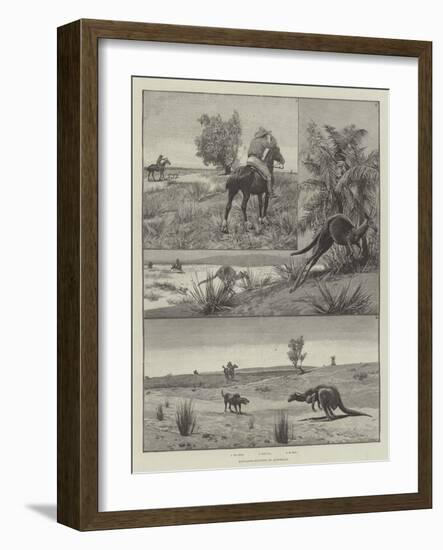 Kangaroo-Hunting in Australia-null-Framed Giclee Print