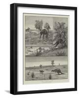 Kangaroo-Hunting in Australia-null-Framed Giclee Print