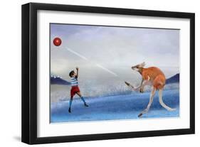 Kangaroo Kickball-Nancy Tillman-Framed Art Print