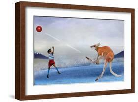 Kangaroo Kickball-Nancy Tillman-Framed Art Print