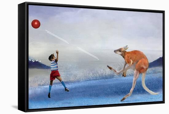 Kangaroo Kickball-Nancy Tillman-Framed Stretched Canvas