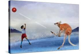 Kangaroo Kickball-Nancy Tillman-Stretched Canvas