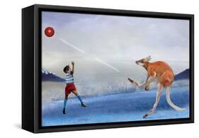 Kangaroo Kickball-Nancy Tillman-Framed Stretched Canvas