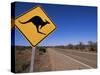 Kangaroo Road Sign, Flinders Range, South Australia, Australia-Neale Clarke-Stretched Canvas