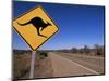 Kangaroo Road Sign, Flinders Range, South Australia, Australia-Neale Clarke-Mounted Photographic Print