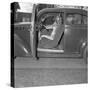 Kangaroo Sitting inside of Car, Smoking Pipe-null-Stretched Canvas