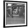 Kangaroo Sitting inside of Car, Smoking Pipe-null-Framed Photographic Print