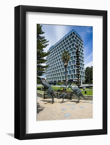 Kangaroo Statue in Front of the City of Perth Council, Perth, Western Australia, Australia, Pacific-Michael Runkel-Framed Photographic Print