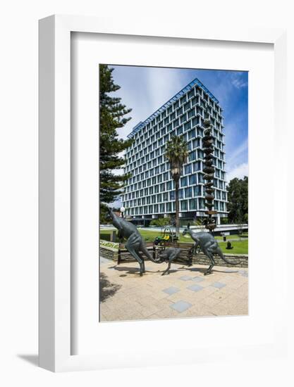Kangaroo Statue in Front of the City of Perth Council, Perth, Western Australia, Australia, Pacific-Michael Runkel-Framed Photographic Print