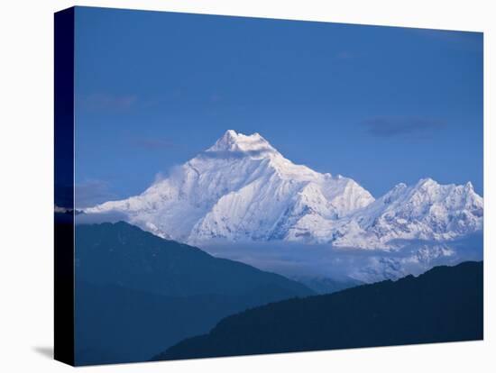 Kangchendzonga Range, View of Kanchenjunga, Ganesh Tok Viewpoint, Gangtok, Sikkim, India-Jane Sweeney-Stretched Canvas