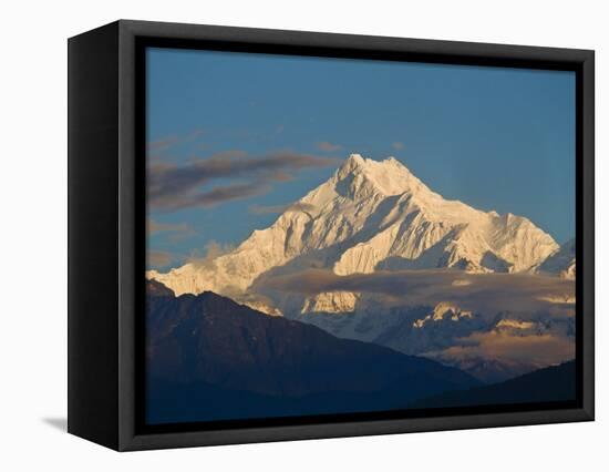 Kangchendzonga Range, View of Kanchenjunga, Ganesh Tok Viewpoint, Gangtok, Sikkim, India-Jane Sweeney-Framed Stretched Canvas