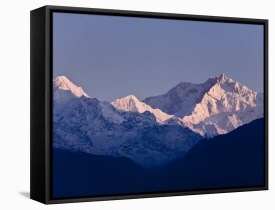 Kangchendzonga Range, View of Kanchenjunga, Upper Pelling, Pelling, Sikkim, India-Jane Sweeney-Framed Stretched Canvas