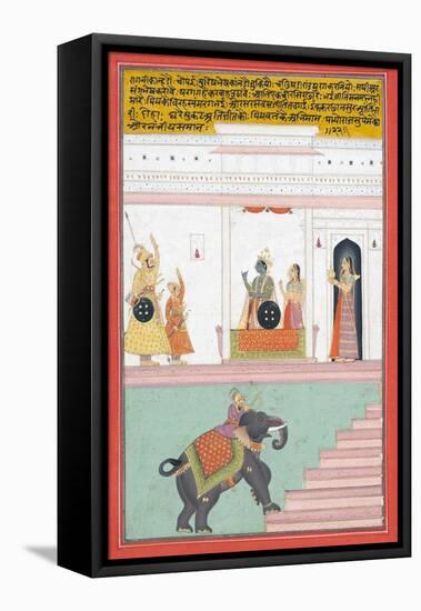 Kanhada Ragini of Dipak, C.1755-null-Framed Stretched Canvas