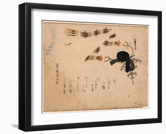 Kanmuri Ni Hiogi-Kubo Shunman-Framed Giclee Print