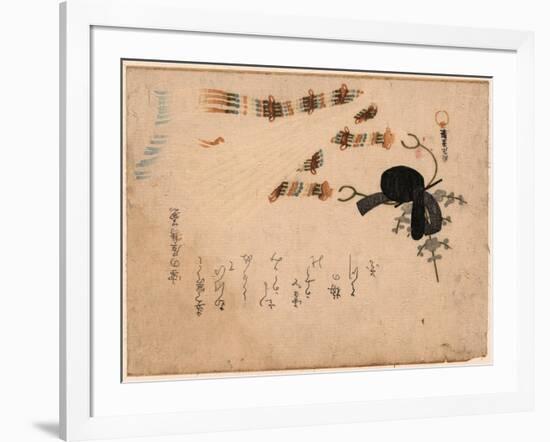 Kanmuri Ni Hiogi-Kubo Shunman-Framed Giclee Print