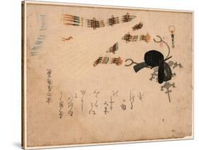 Kanmuri Ni Hiogi-Kubo Shunman-Stretched Canvas