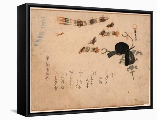 Kanmuri Ni Hiogi-Kubo Shunman-Framed Stretched Canvas