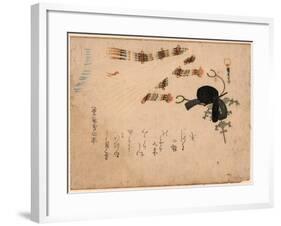 Kanmuri Ni Hiogi-Kubo Shunman-Framed Giclee Print