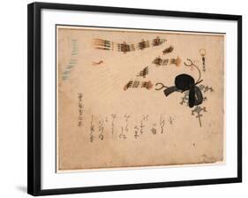 Kanmuri Ni Hiogi-Kubo Shunman-Framed Giclee Print