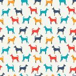 Animal Seamless Vector Pattern of Dog Silhouettes. Endless Texture Can Be Used for Printing onto Fa-Kannaa-Art Print