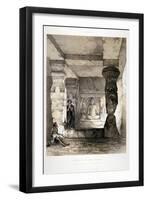 Kannari, Interior of a Small Vihara, India, 1845-Thomas Colman Dibdin-Framed Giclee Print