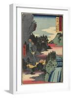 Kannon Temple at Iwaidani, Tajima Province, December 1853-Utagawa Hiroshige-Framed Giclee Print