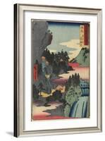 Kannon Temple at Iwaidani, Tajima Province, December 1853-Utagawa Hiroshige-Framed Giclee Print